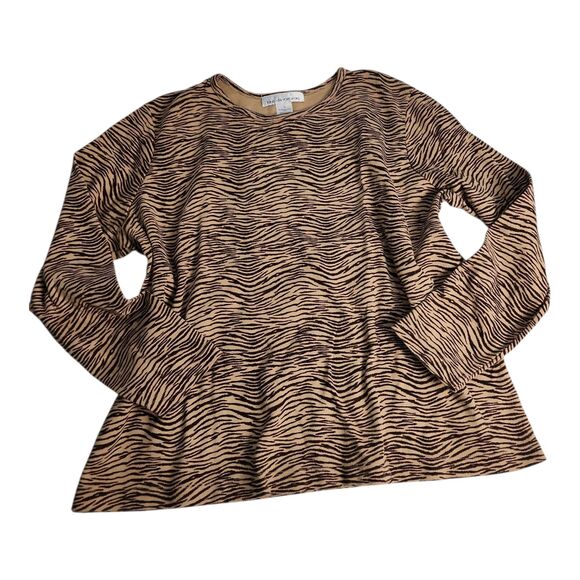Jones New York Tops - Jones New York Sport women's 1X long-sleeved top zebra print 100% cotton MobWife